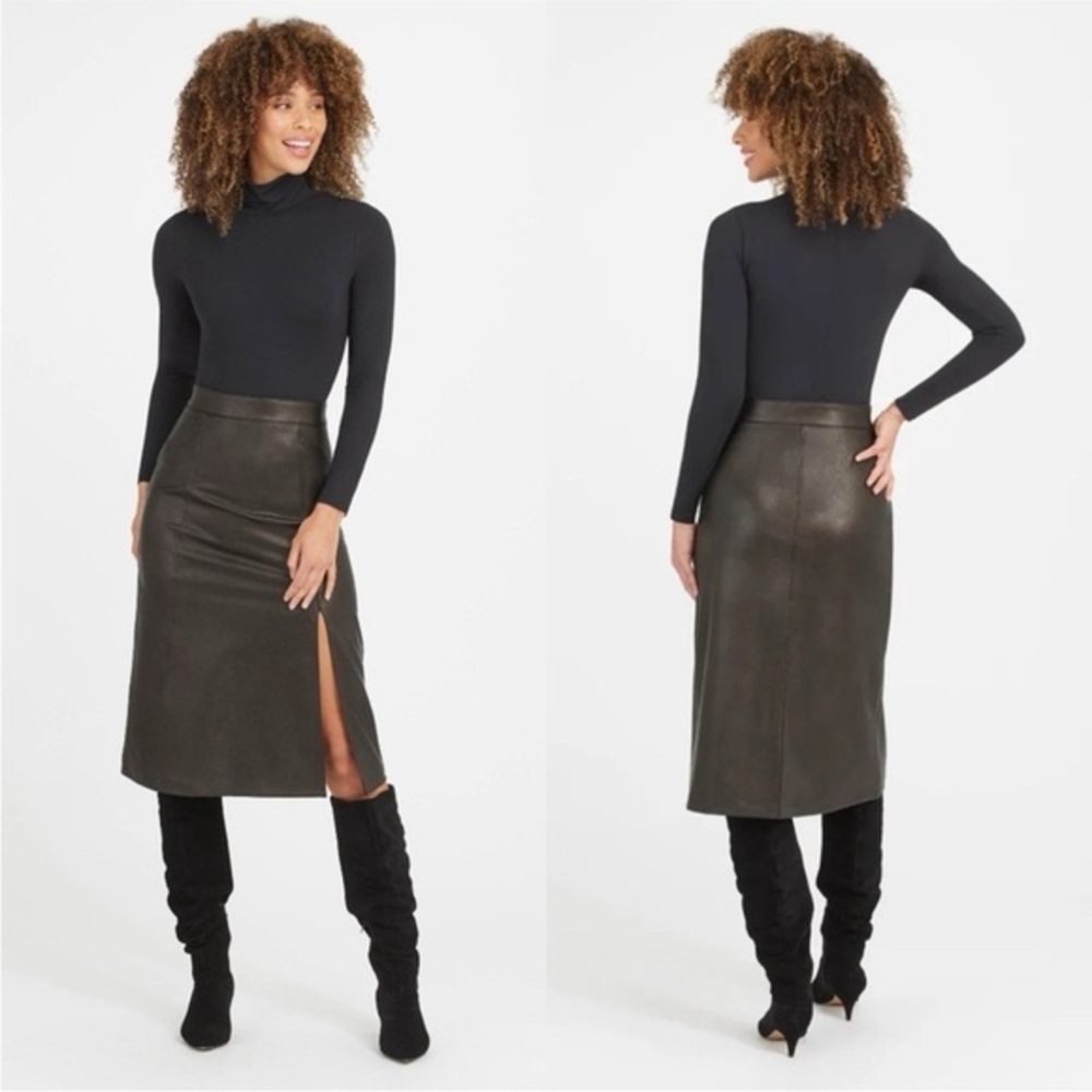 Spanx Vegan Leather Skirt